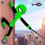 Flying Stickman Rope Hero Logo
