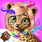 Jungle Animal Hair Salon Logo